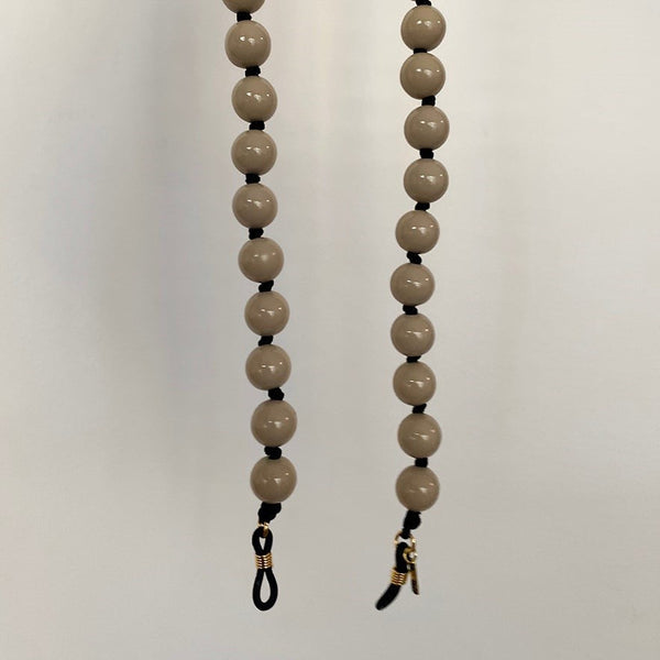 Beaded Glasses Chain - Beige