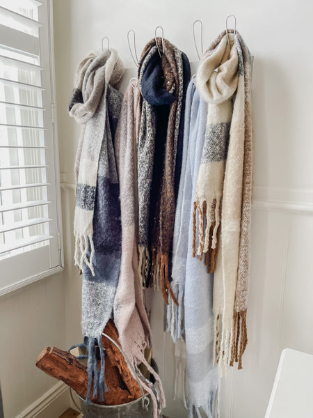 Louise Brushed Check Scarf