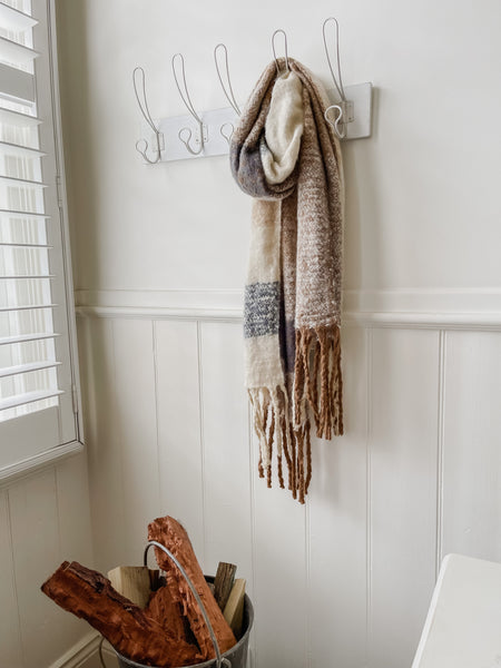 Louise Brushed Check Scarf