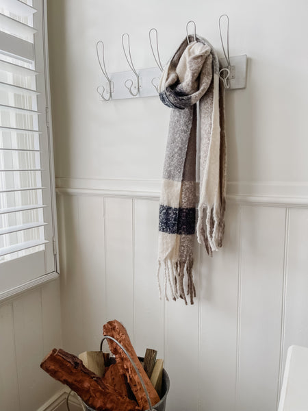 Louise Brushed Check Scarf