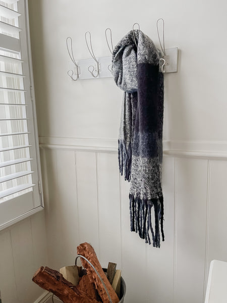 Louise Brushed Check Scarf