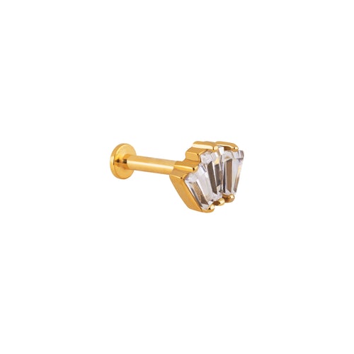 Micro Labret con rosca interna Petite Crown Jewel - J & Co