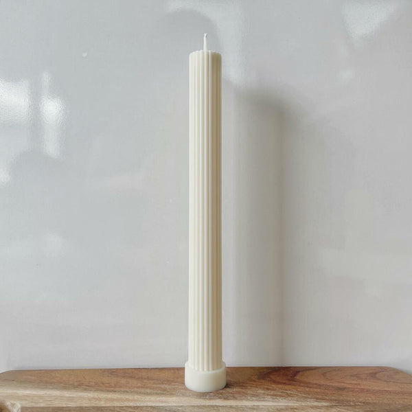 Column Pillar Candle Creamy White - High