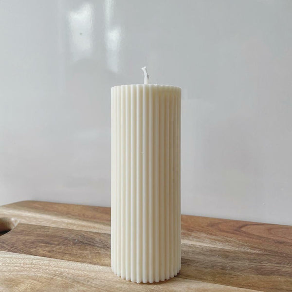 Column Pillar Candle Creamy White - Short