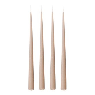 Velvet Beige Candle Sticks