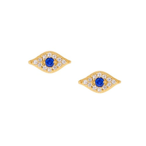 Sparkly Evil Eye Stud Earrings - J & Co