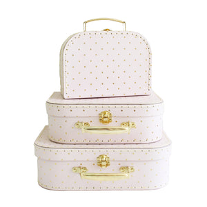便攜包套裝 3 件 - 粉紅色和金色現貨 - Alimrose