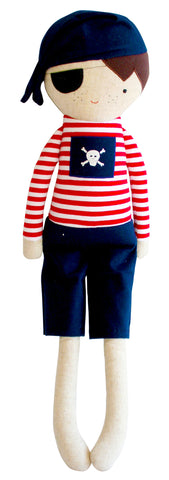 Small Linen Pirate Boy Rattle - Alimrose