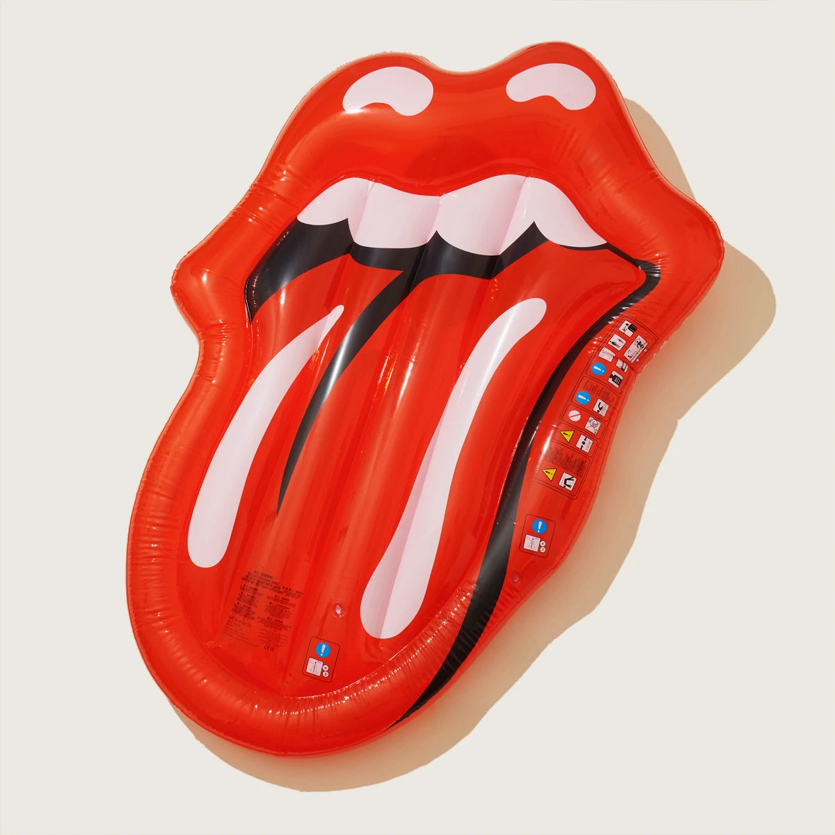 Deluxe Lie On Float - Rolling Stones Lips - Sunnylife