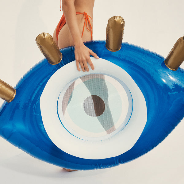 Anillo de piscina de lujo - Azul ojo griego - Sunnylife