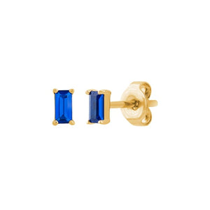 藍色尖晶石長方形耳環 - J &amp; Co