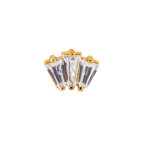 Micro Labret con rosca interna Petite Crown Jewel - J &amp; Co